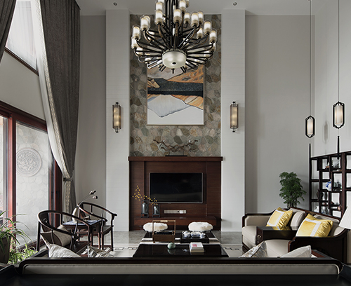 倚南山，沐清风｜500㎡新中式美学雅宅